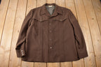 Vintage 1970s Lee Western Style Pearl Snap Button Up Shirt Made in USA Size XL