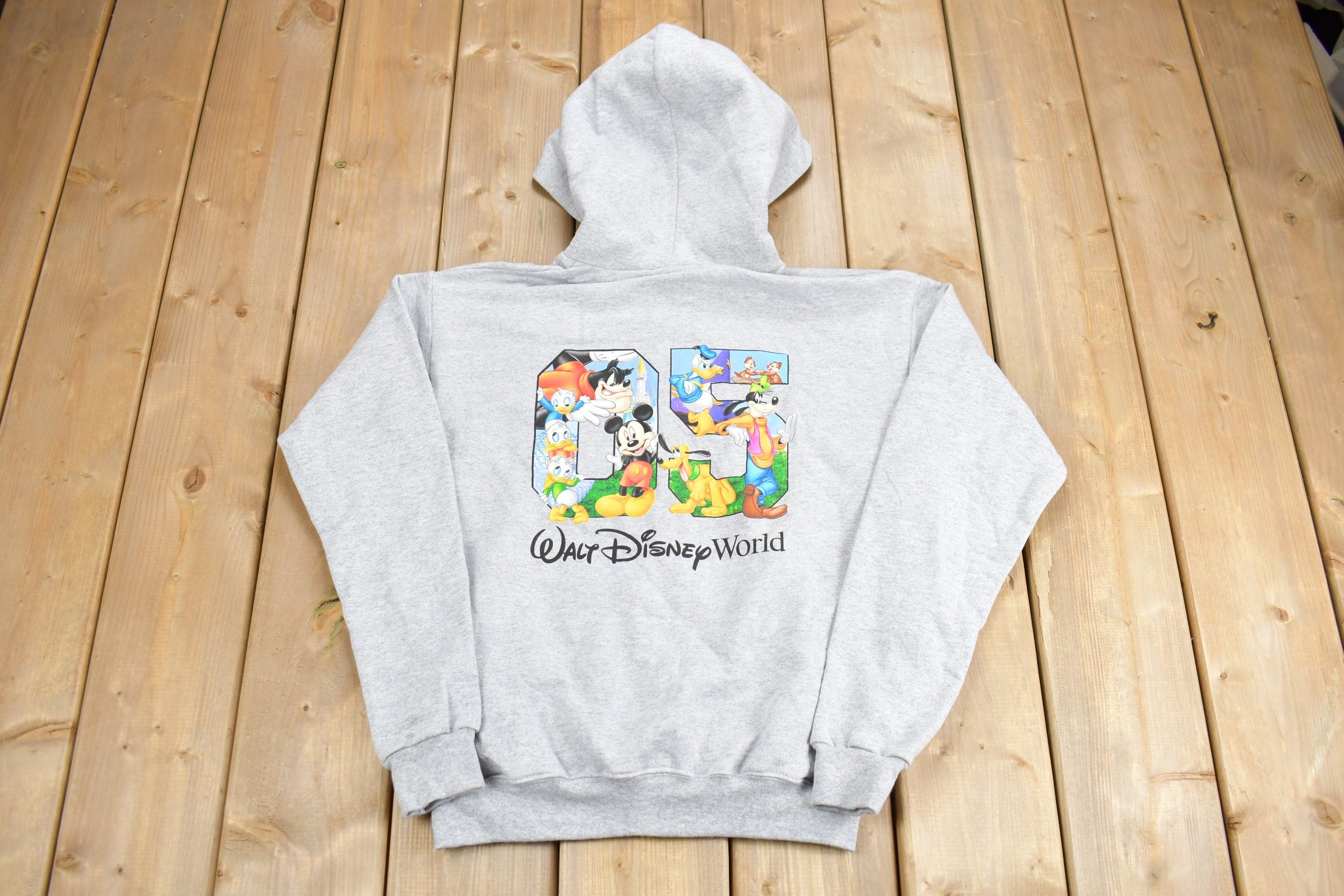 Vintage 1990s Walt Disney World Mickey Mouse Zip Up Graphic Hoodie