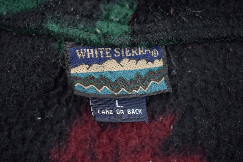 Vintage 1990s White Sierra Fleece Zip Up Sweater