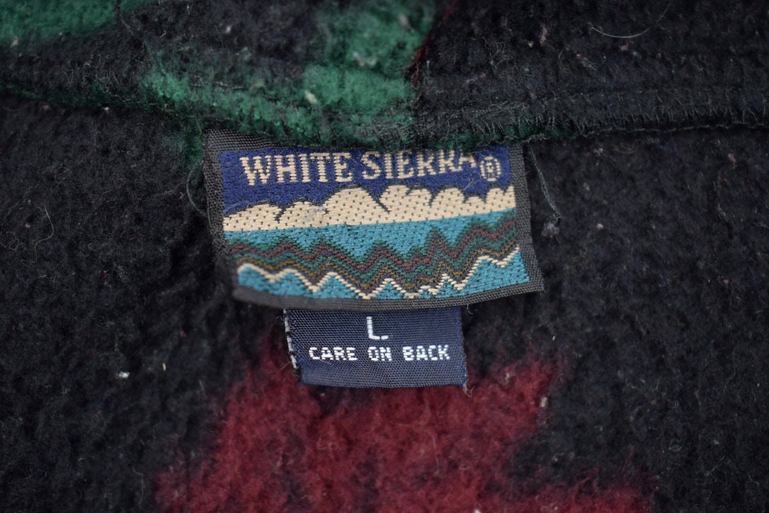 Vintage 1990s White Sierra Fleece Zip Up Sweater