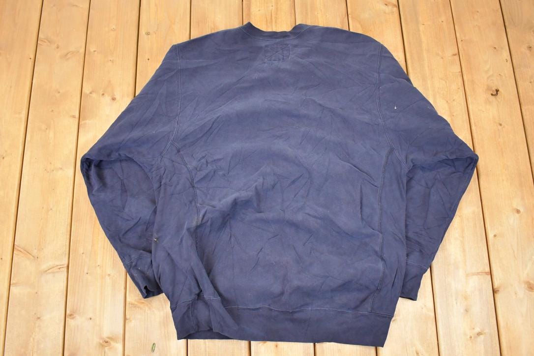 Vintage 1990s Steve And Barry's Embroidered USA Crossgrain Crewneck Sweatshirt Mens L