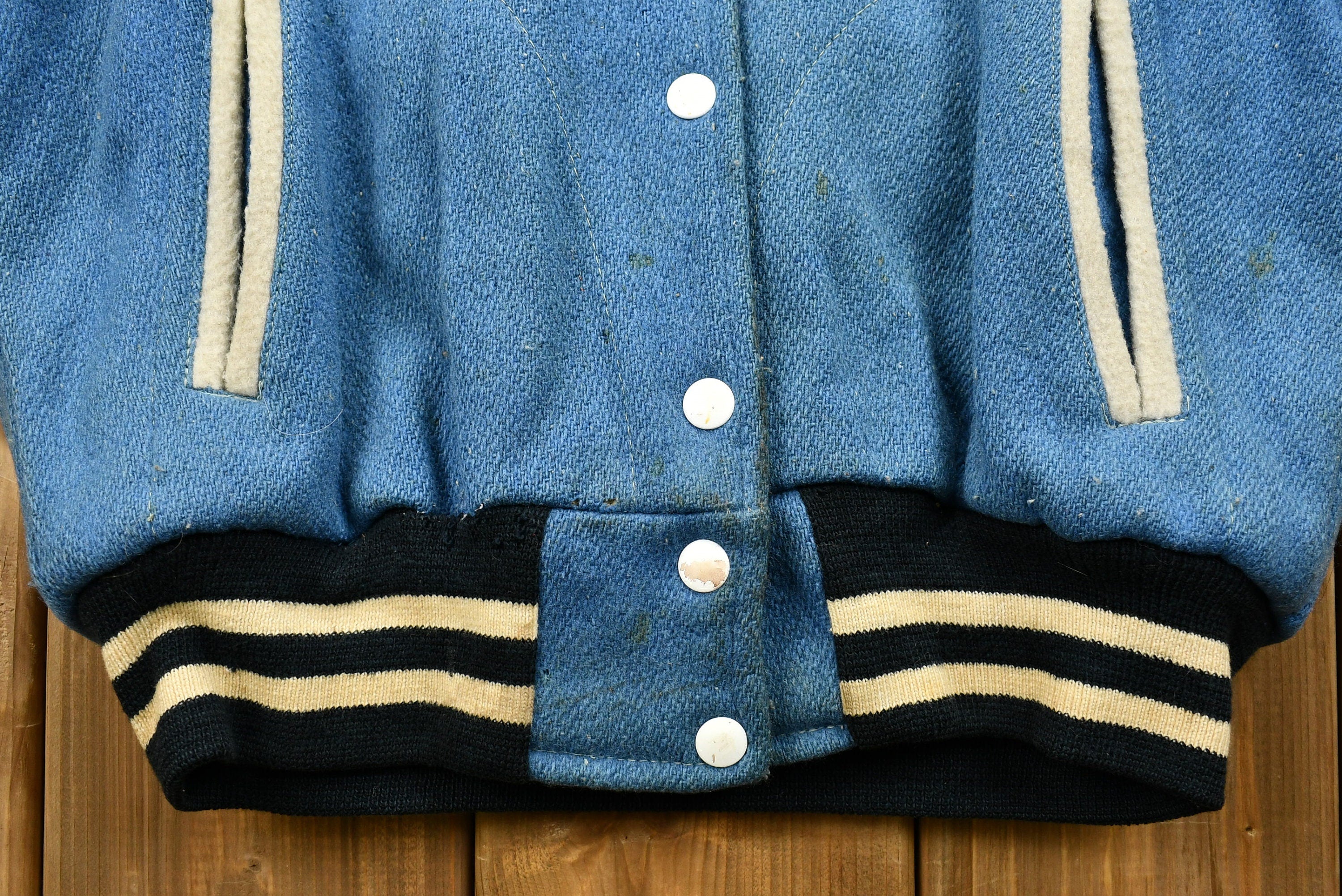 Vintage 1960s Distressed LCMR Jr High Capers Varsity Jacket /