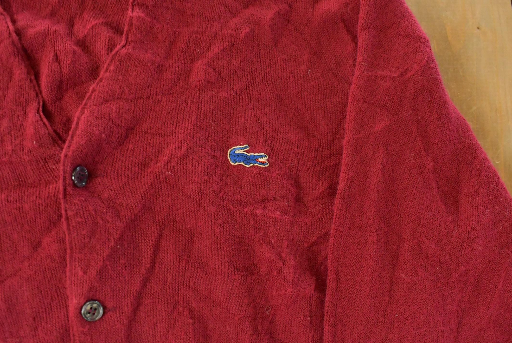 Vintage 1980s Izod of London Knit Cardigan Sweater Men's Large