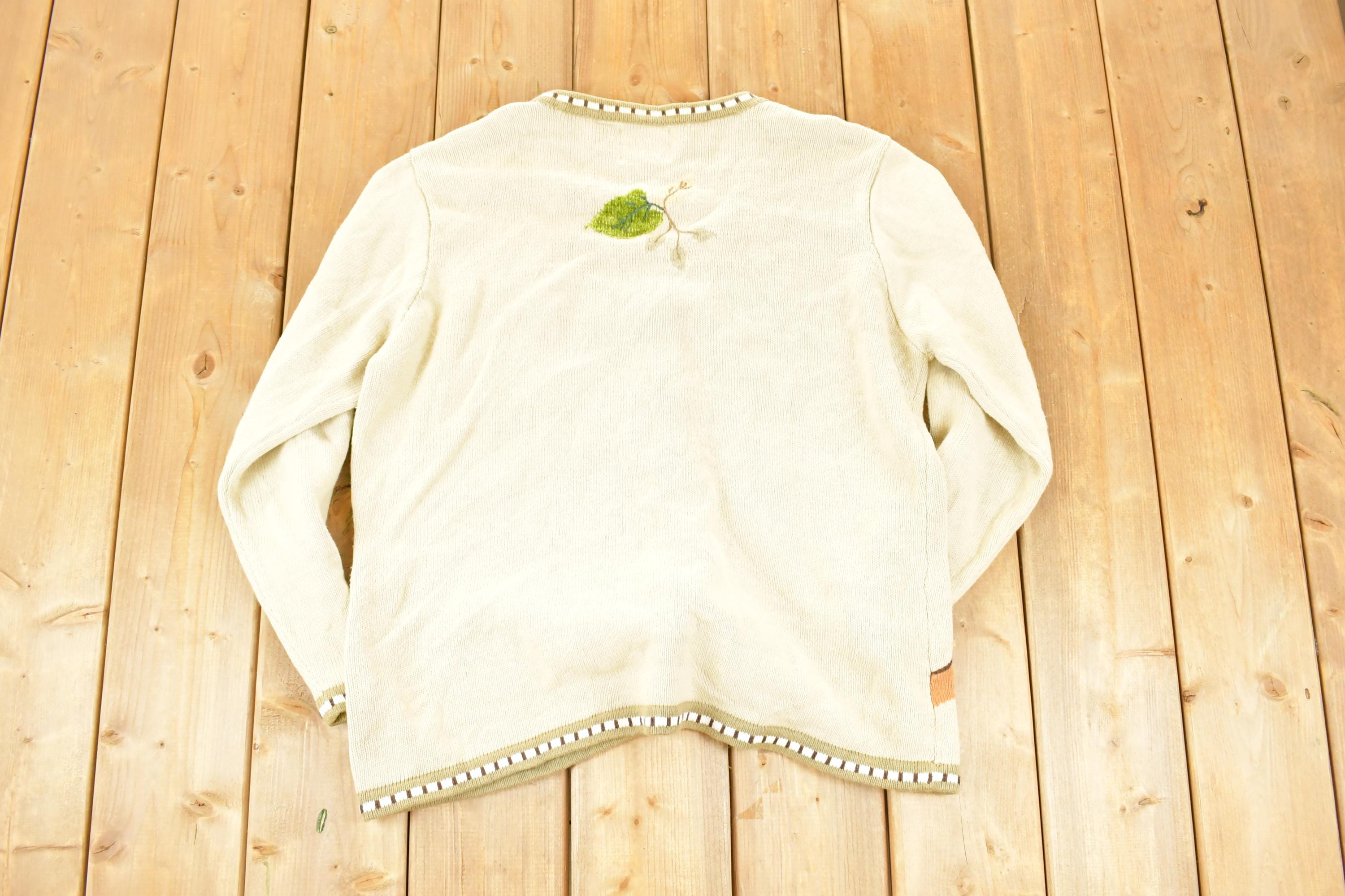 Vintage 1990s Storybook Knits Embroidered Koala Cardigan Sweater Women's XL