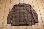 Vintage 1990s Pendleton Plaid Zip Up Rider Shirt