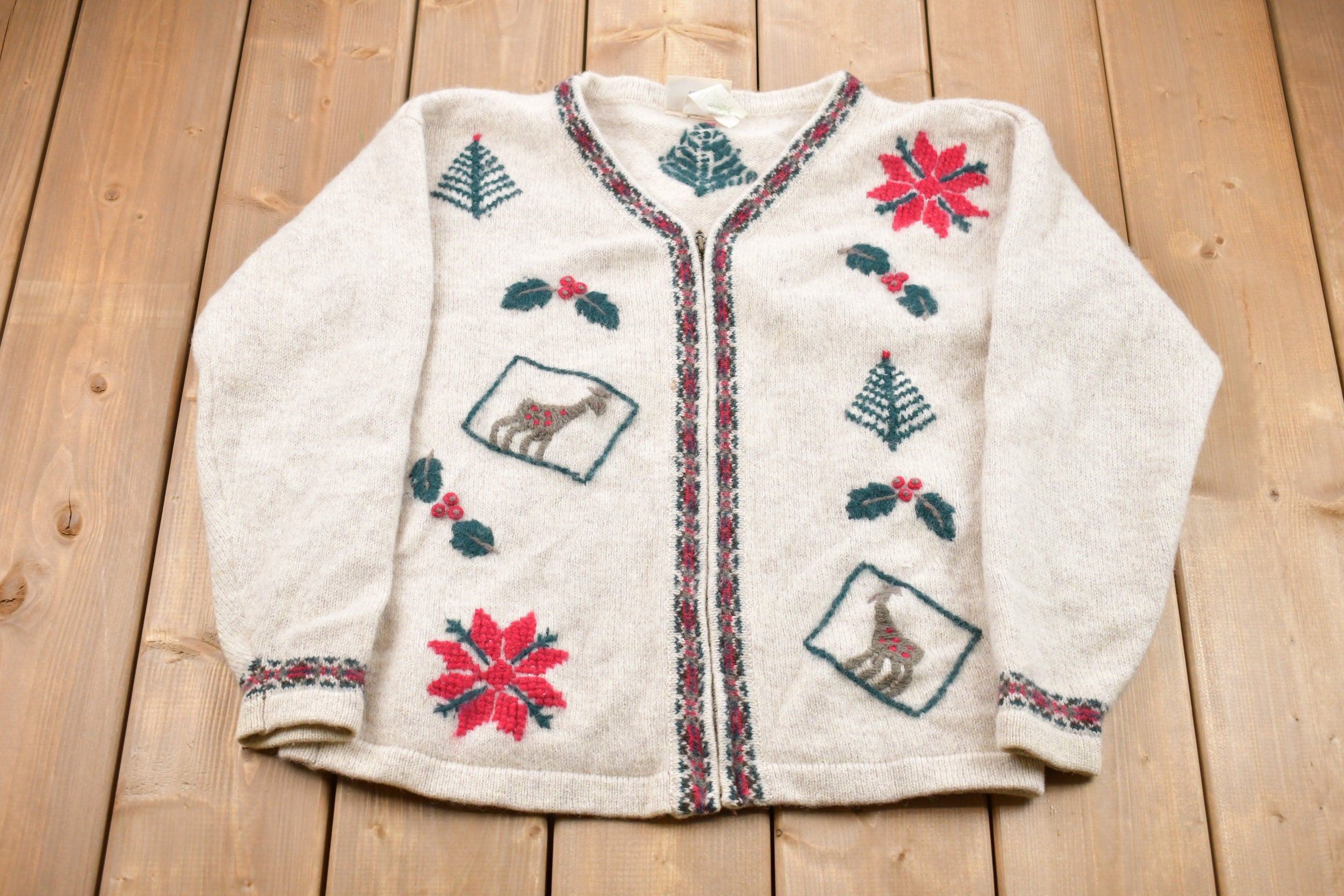 Vintage 1980s Northern Reflections Christmas Knitted Sweater