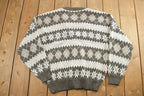 Vintage 1990s David Taylor Knit Cardigan Button Up Sweater