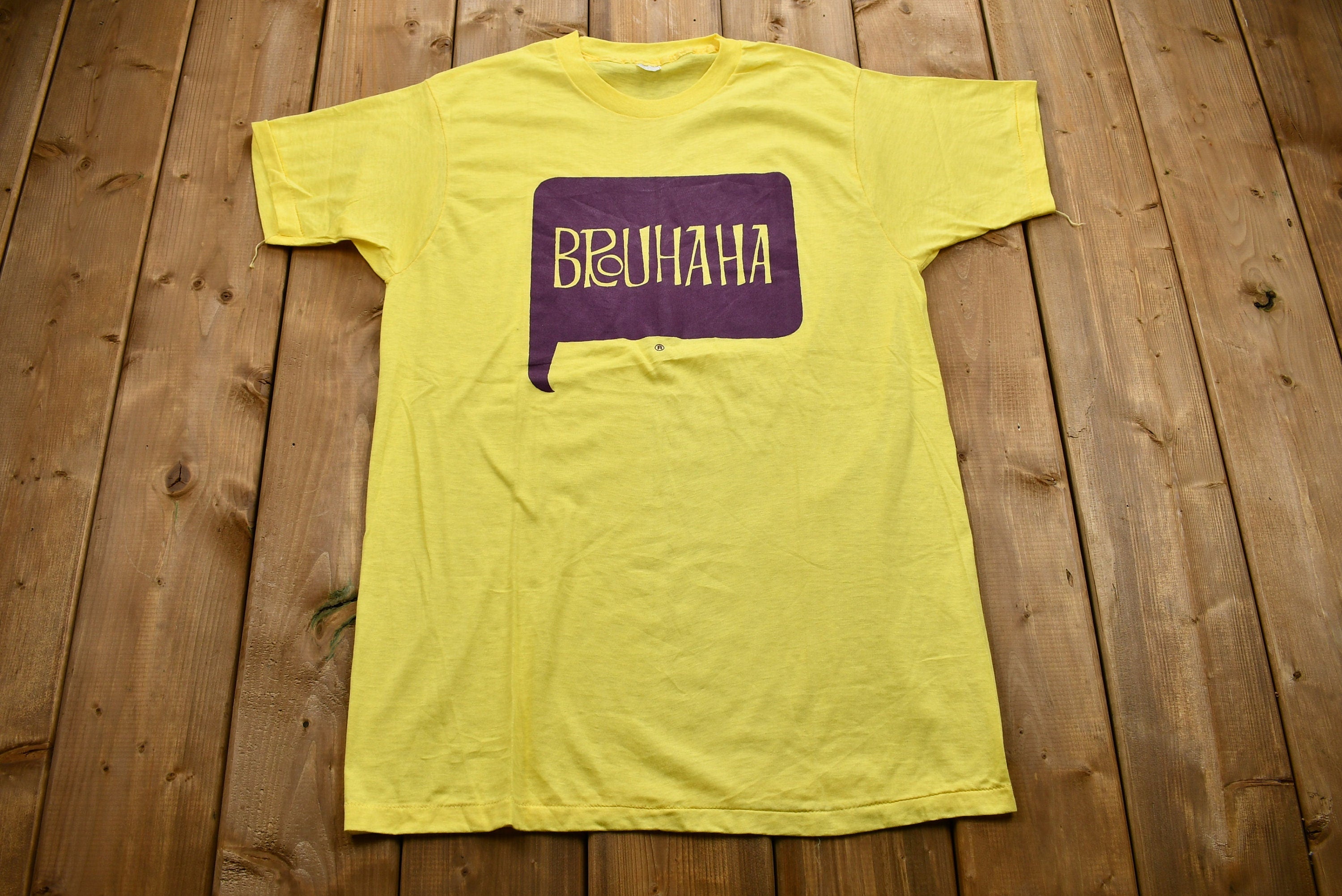 Vintage Late 1980s Bruhaha Speech Bubble Graphic T-Shirt