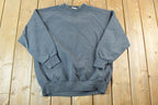 Vintage 1990s Members Mark Blank Dark Gray Crewneck Sweatshirt