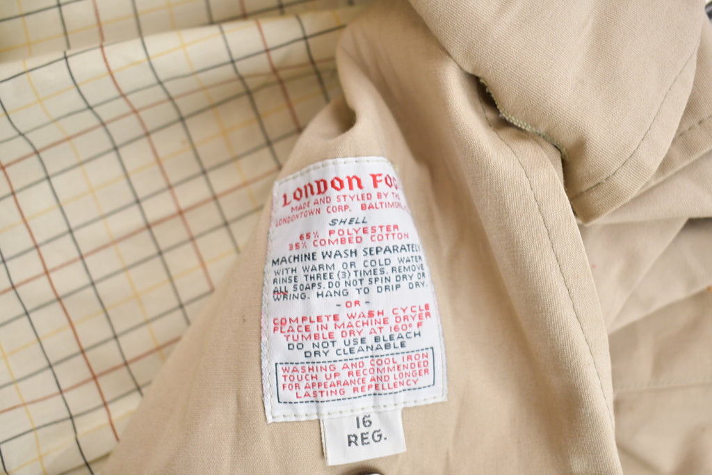 Vintage 1980s London Fog Full Length Trench Jacket