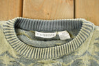 Vintage 1990s Claiborne Aztec Navajo Knit Crewneck Sweater Men's XL