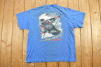 Vintage 1990s Skiing Compass Graphic T Shirt