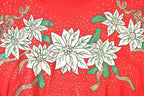 Vintage 1990s Poinsettia AOP Cute Crewneck Christmas Sweater