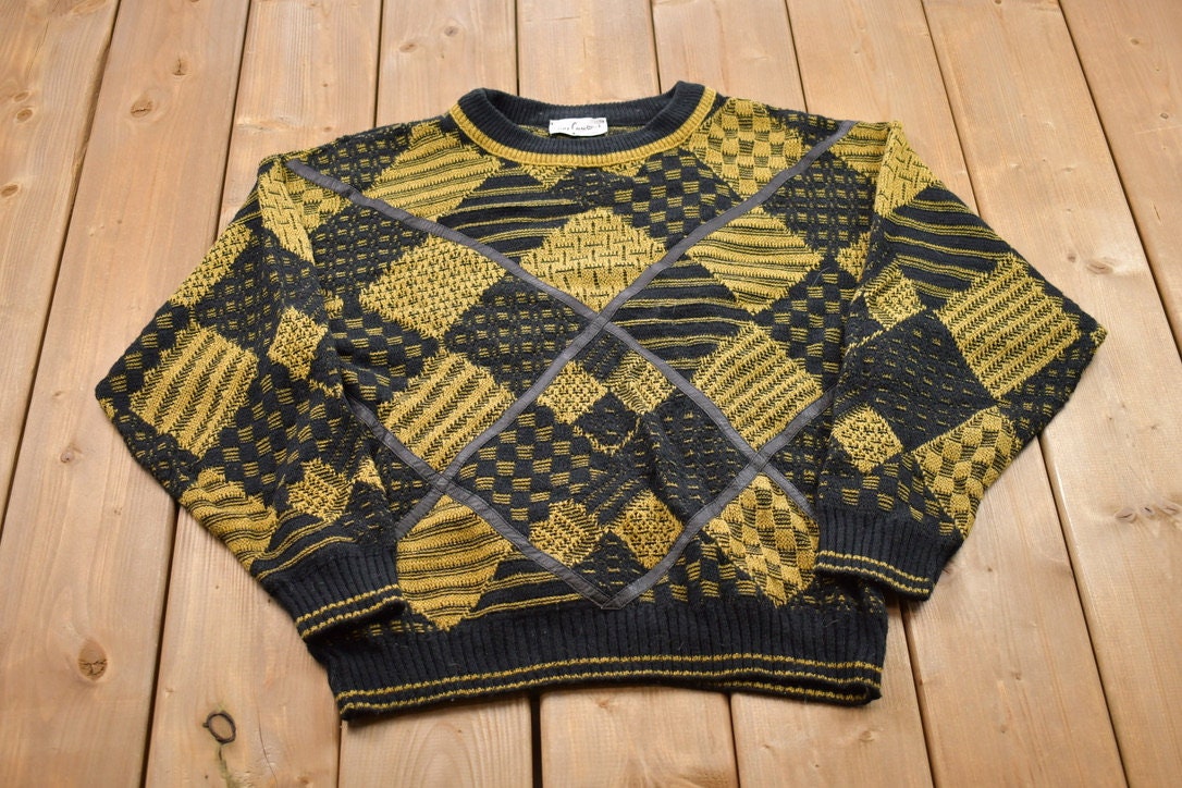 Vintage 1990s Uomo Guy Laurent Knitted Crewneck Sweater