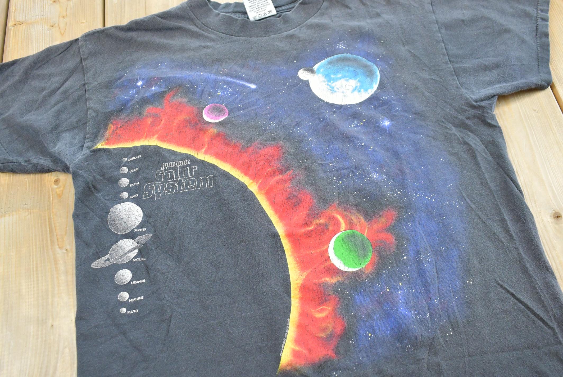 Vintage 1990 Harlequin Solar System Graphic T Shirt Mens