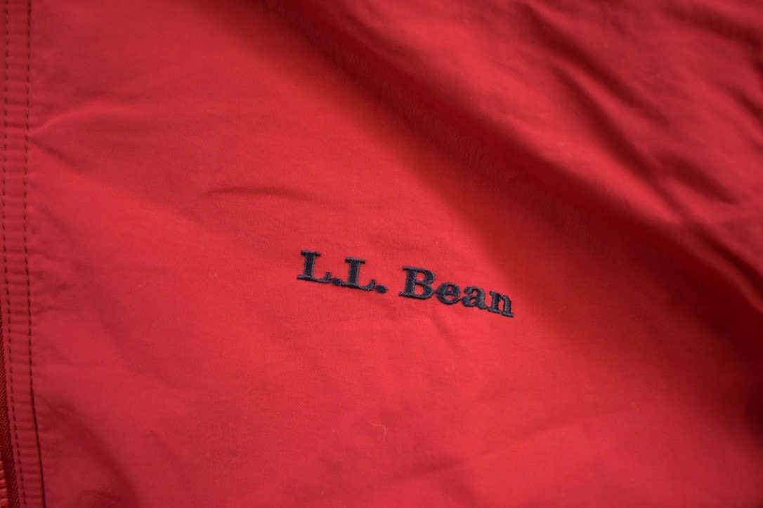 Vintage 1980s Blank LL Bean Warm Up Jacket / Winterized / Winter / Streetwear / 90s Blank / Collared jacket / Casual