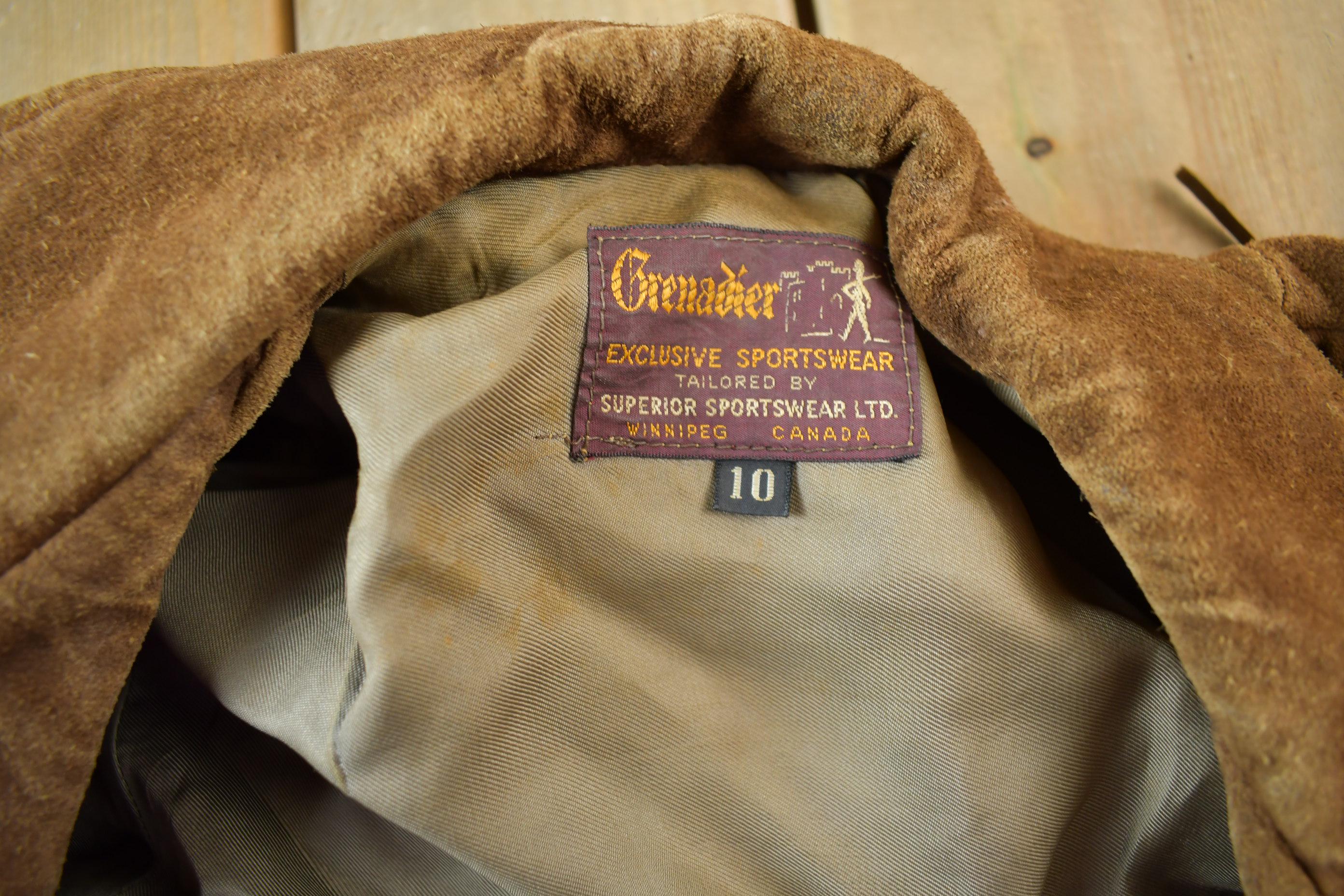 Vintage 1950s Grenadier Exclusive Sportswear Brown Suede Fringe Jacket