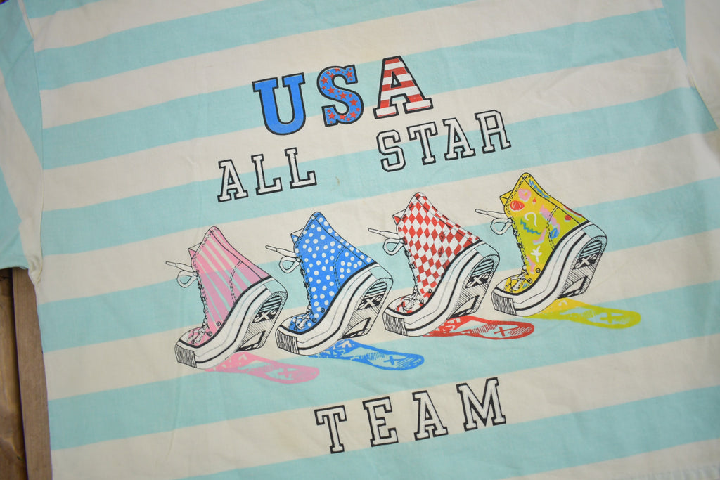 Vintage 1980s USA All Star Team Graphic T Shirt