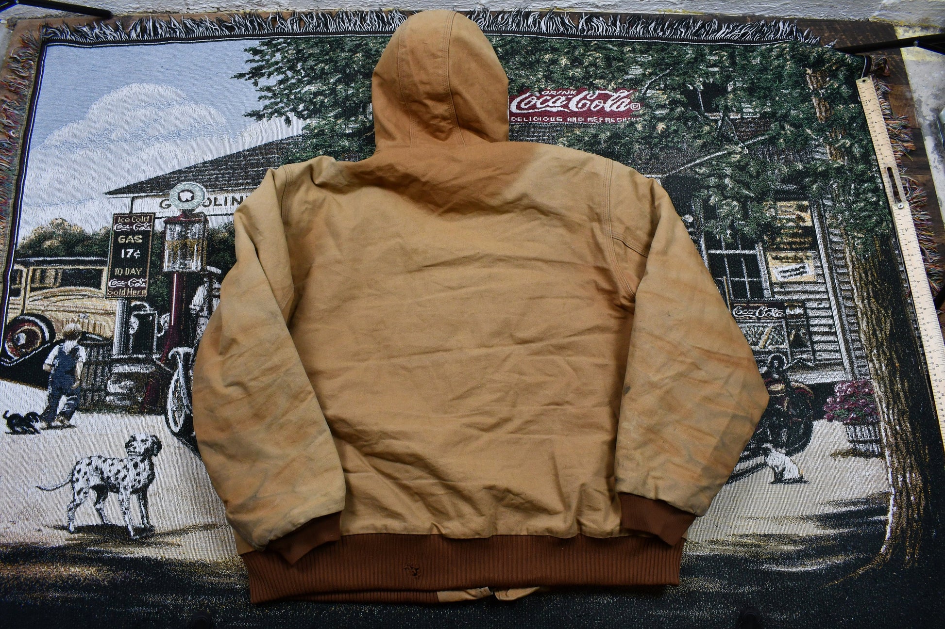 Vintage 1990s Hooded Carhartt Workwear Jacket