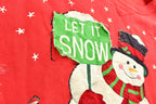 Vintage 90's "Let It Snow" Christmas Sweater , 90s Holiday Crewneck , Russell Athletics , Made In USA , Winter Wear , Festive Graphic Print