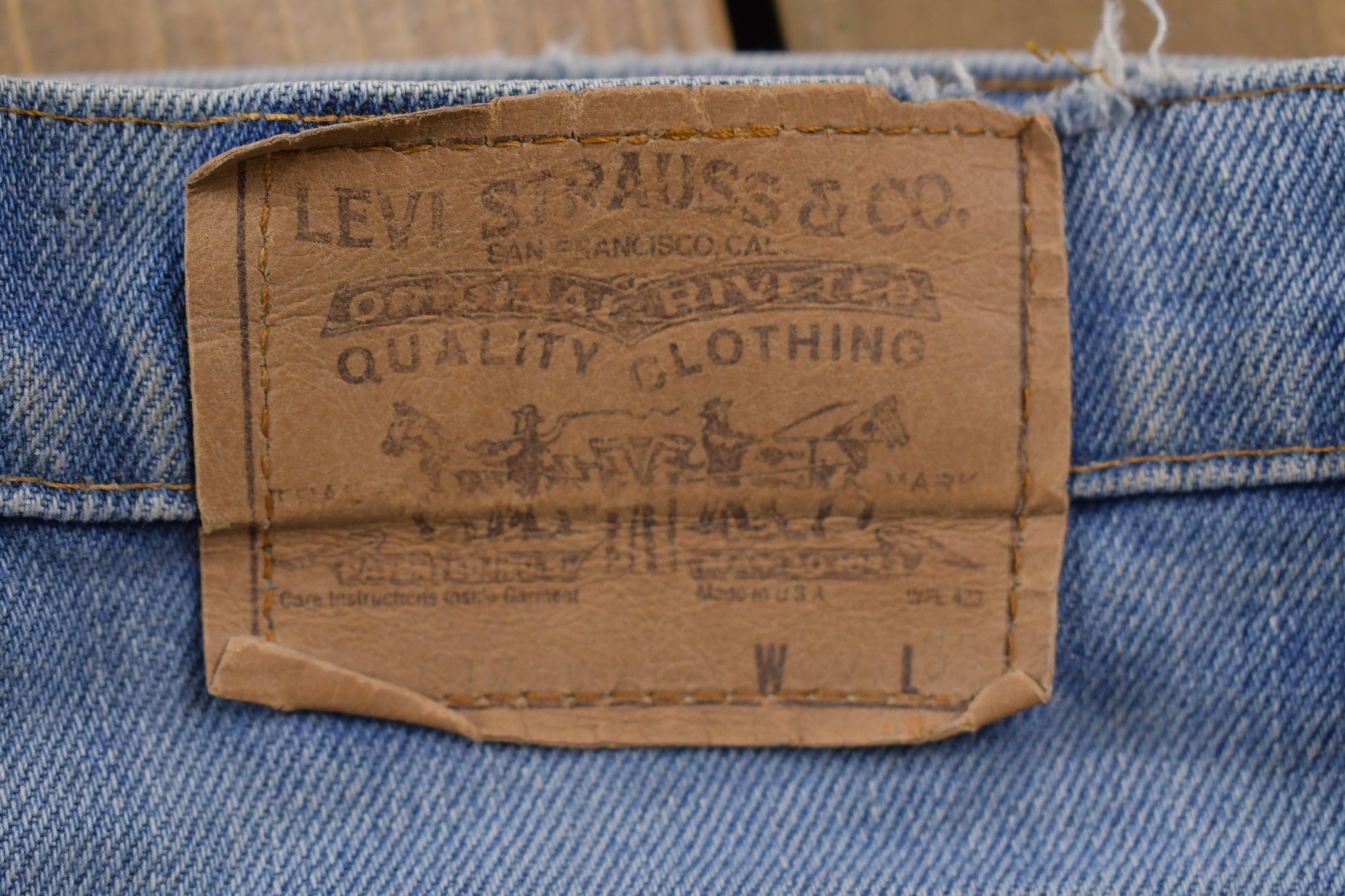 True Vintage 1970s Levi's Orange Tab Jeans Size 32 x 31