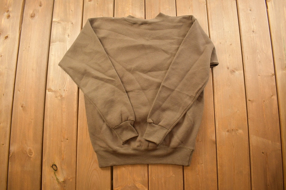 Vintage 1990s Pro Spirit Brown Blank Crewneck Sweatshirt