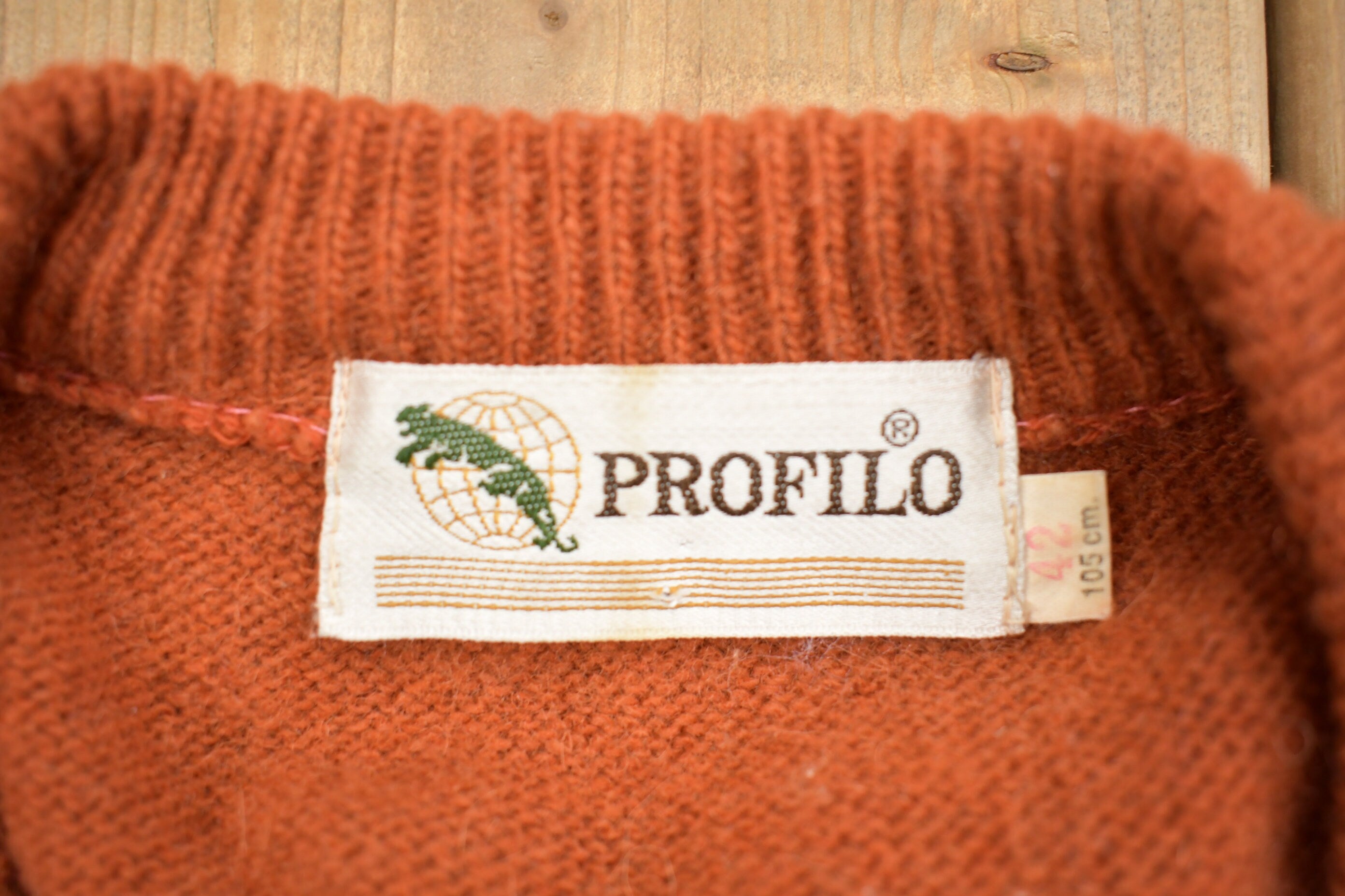 Vintage 1980s Profilo V Neck Sweater