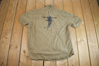 Vintage Y2k 725 Originals Western Paint Splattered Design Style Short Sleeve Button Up