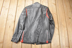 Vintage 1990s Leather Women's Multi Zipper Jacket