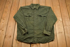 Vintage 1990s Solid Flannel Button Up Shirt