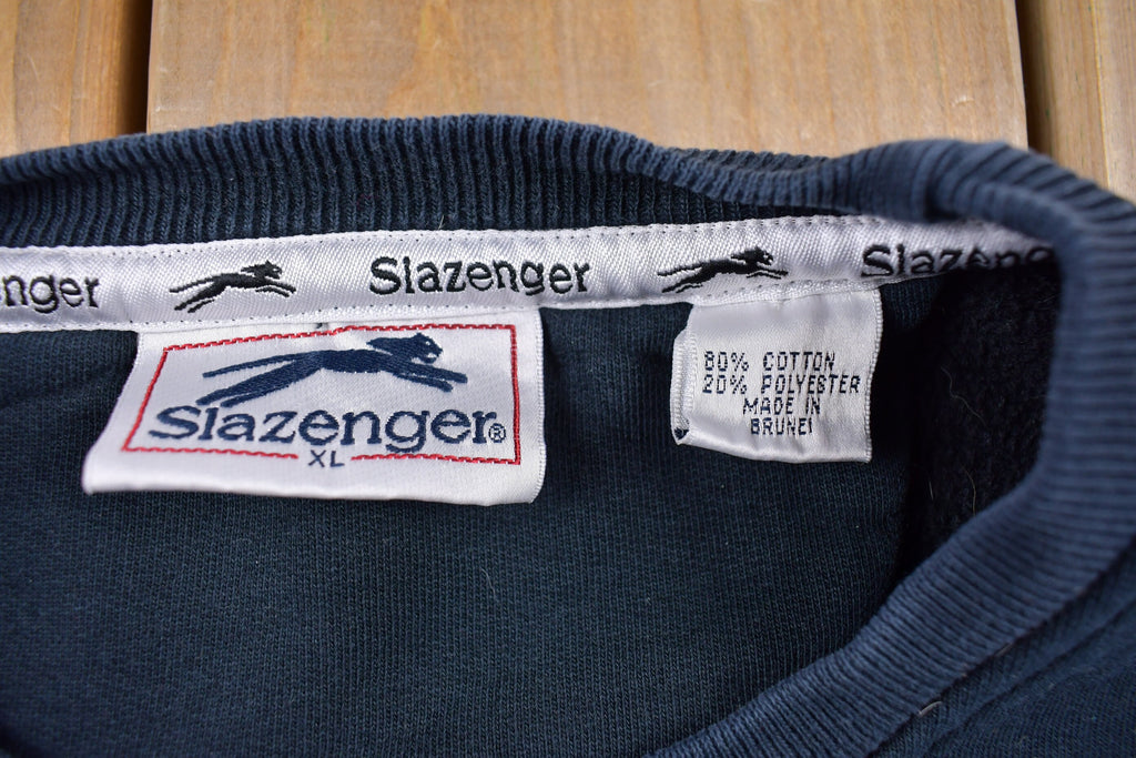 Vintage 1990s Slazenger Blank Blue Crewneck Sweatshirt