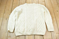 Vintage 1990s Hand Knit Cable Knit Sweater