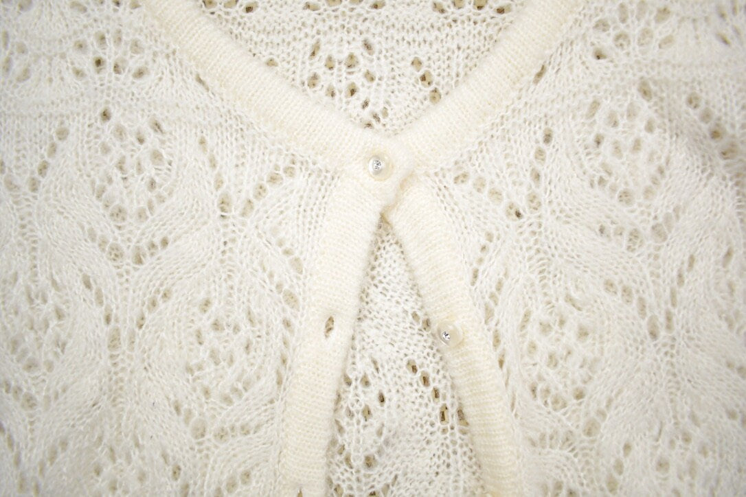 Vintage 1990s Cecil McBee Knitted Cardigan Sweater