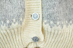Vintage 1990s Highland Craft 100% Pure Wool Knit Button Up Sweater