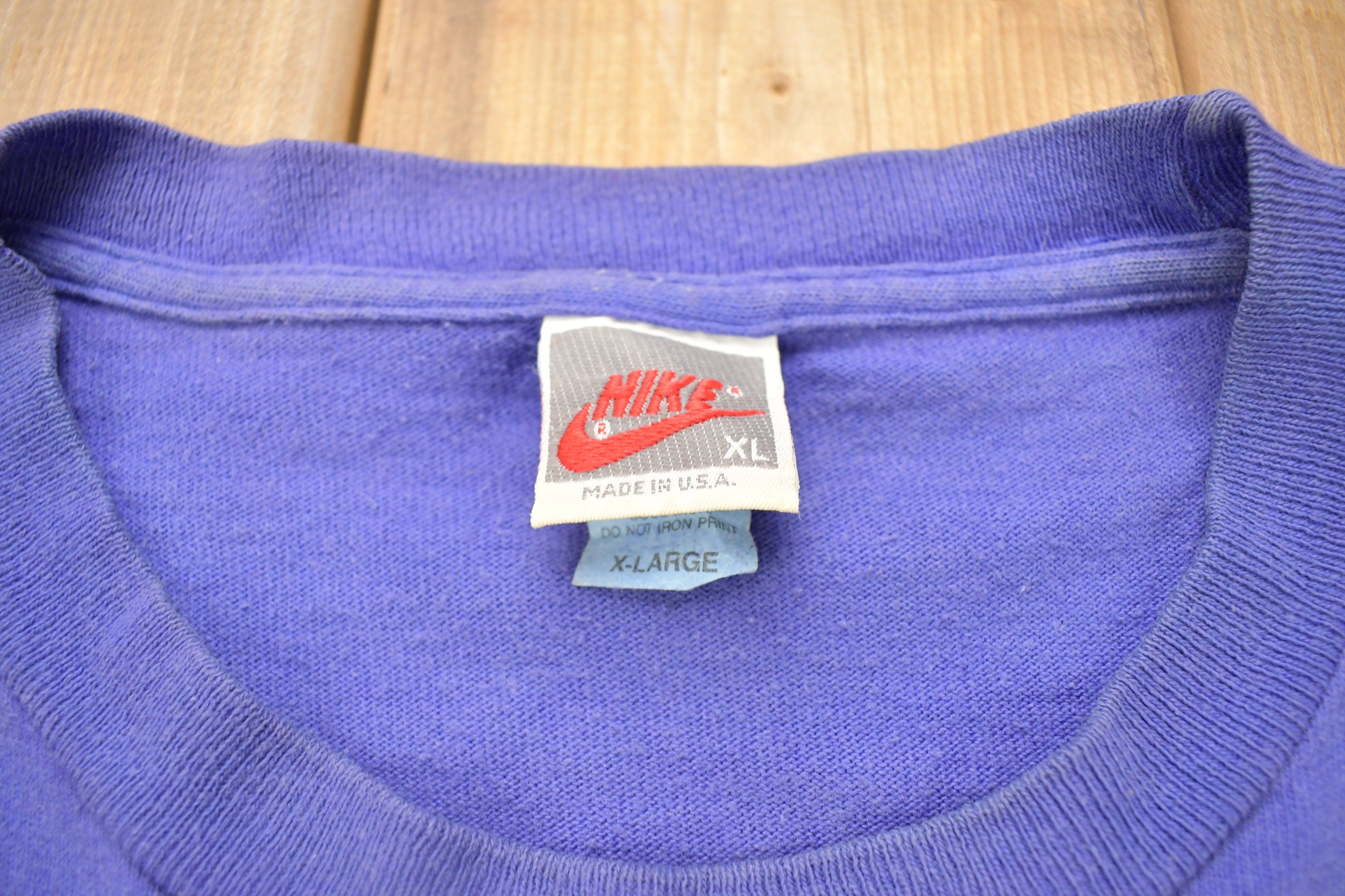 Vintage 1990s Nike Embroidered Grey Tag T-Shirt
