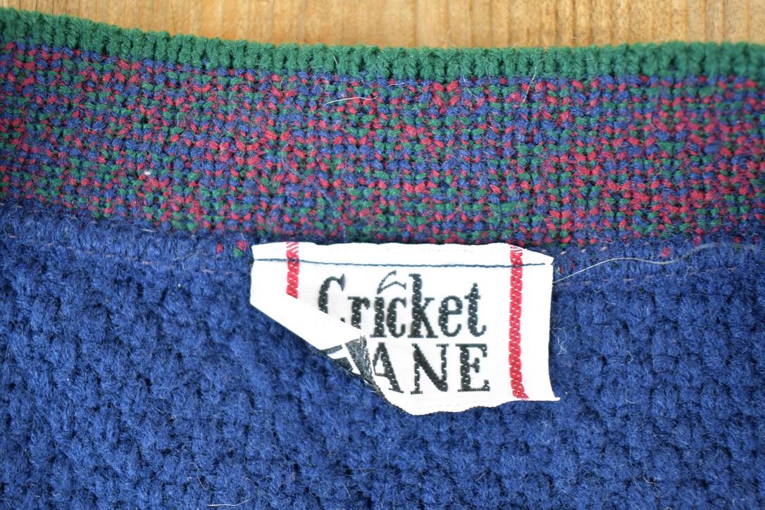 Vintage 90s Cricket Lane Cable Knit Cardigan - Mens L