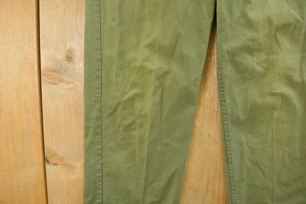 Vintage 1970s Military OG-107 Sateen Fatigue Pants Men's 28 x 29
