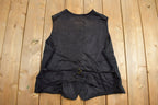 Vintage 1990s Town & Country Black Blank Vest  Vintage Vest  Button Up  Size Small  Button Up Vest  Vintage Waistcoat