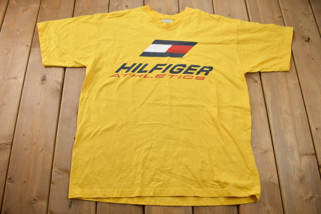 Vintage 1990s Tommy Hilfiger Athletics Logo Graphic T Shirt