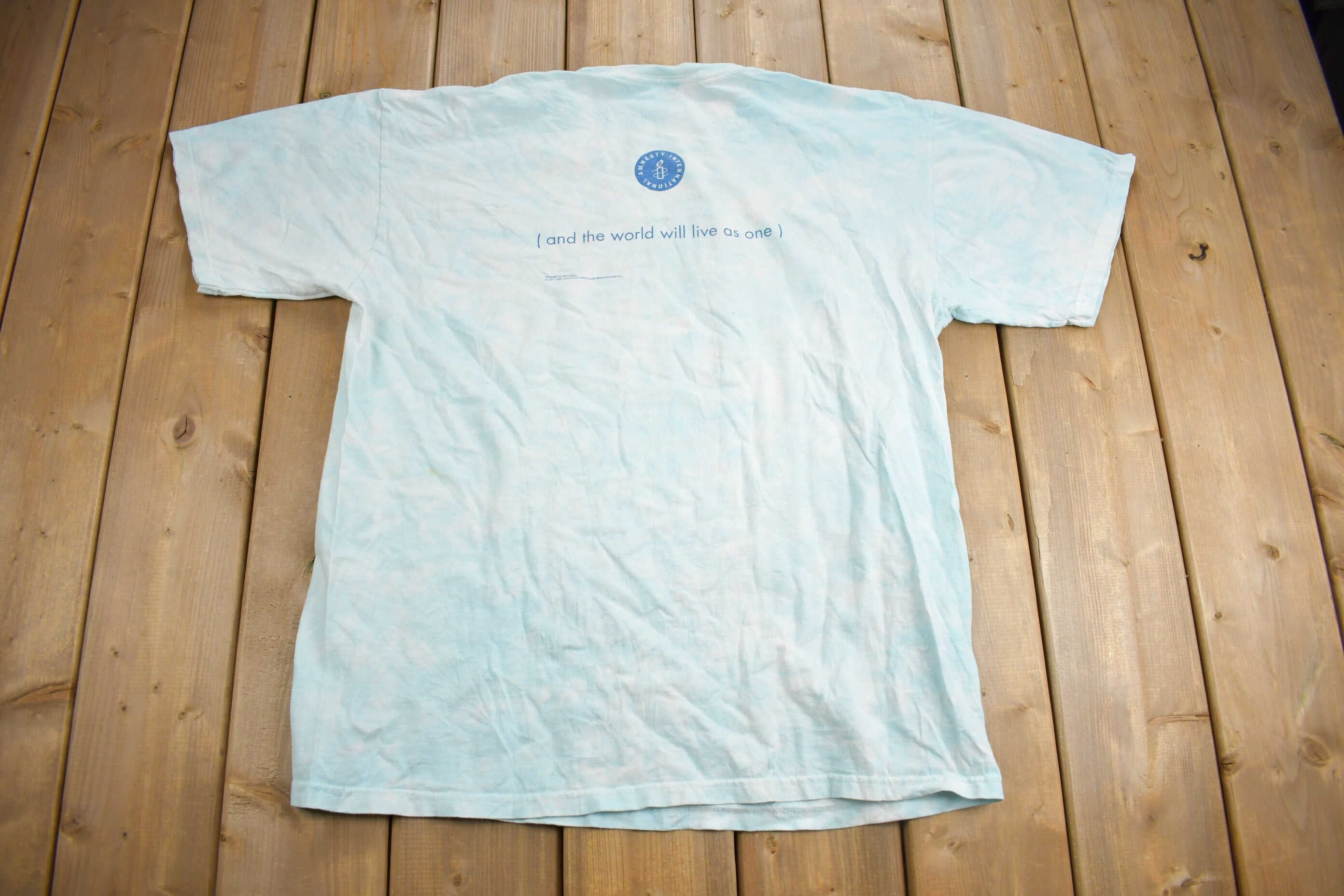 Vintage 1999 John Lennon Imagine Liquid Blue T-shirt