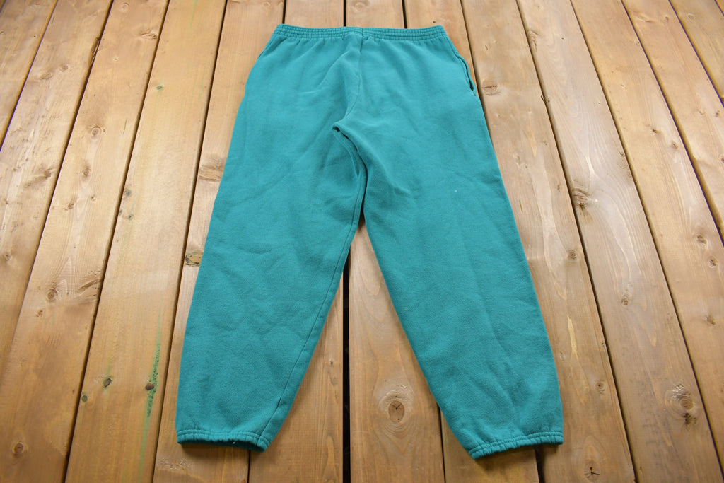 Vintage 1980s Tultex Turquoise Sweatpants 28-30 x 27