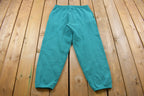 Vintage 1980s Tultex Turquoise Sweatpants 28-30 x 27