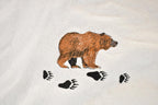 Vintage 1990s Brown Bear Embroidered Fleece Outdoorsman Sweater Men's L