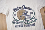 Vintage 1988 Notre Dame Fighting Irish Collegiate Champion Ringer T-Shirt