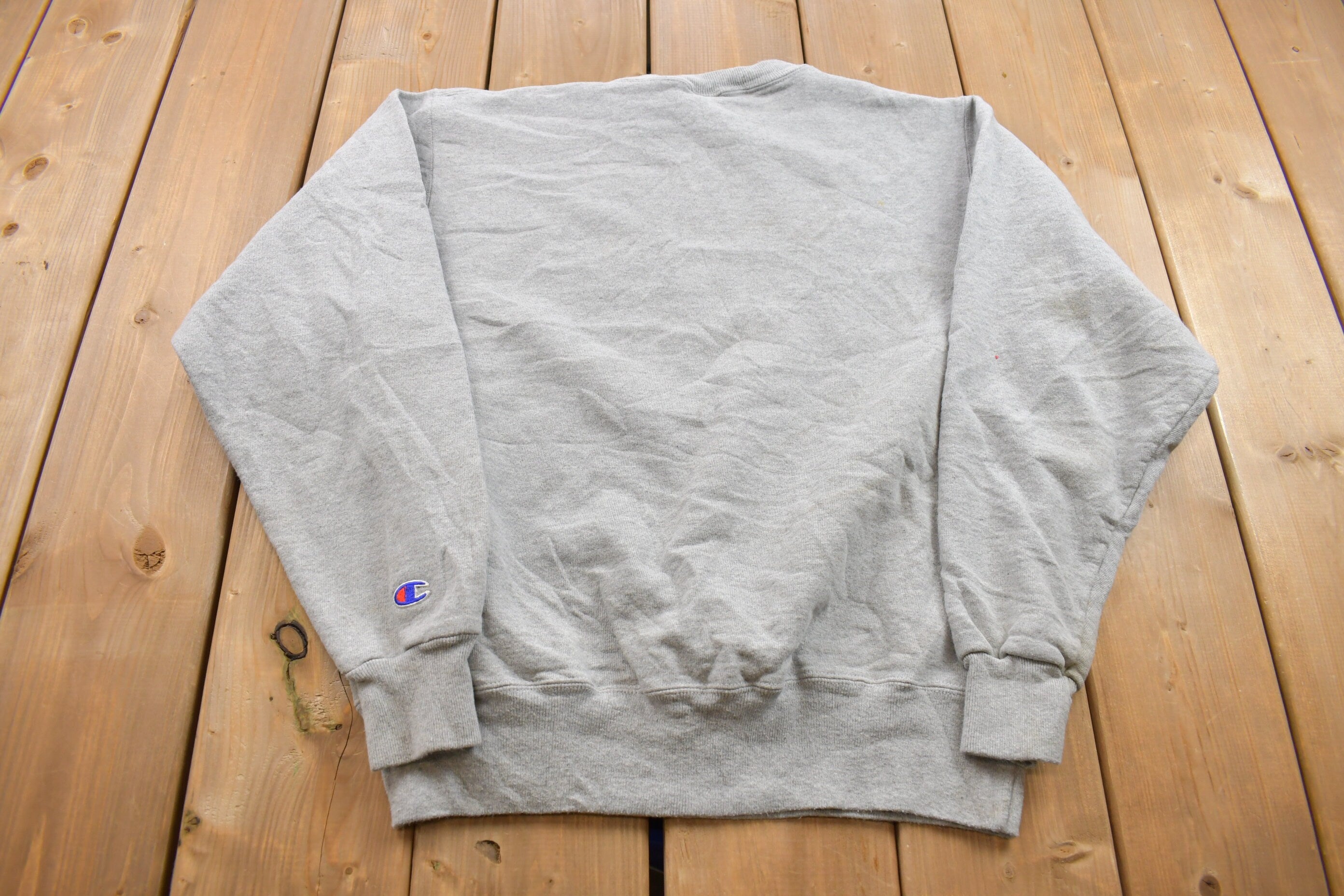 Vintage 1990s Champion Stained & Distressed Crewneck Sweatshirt