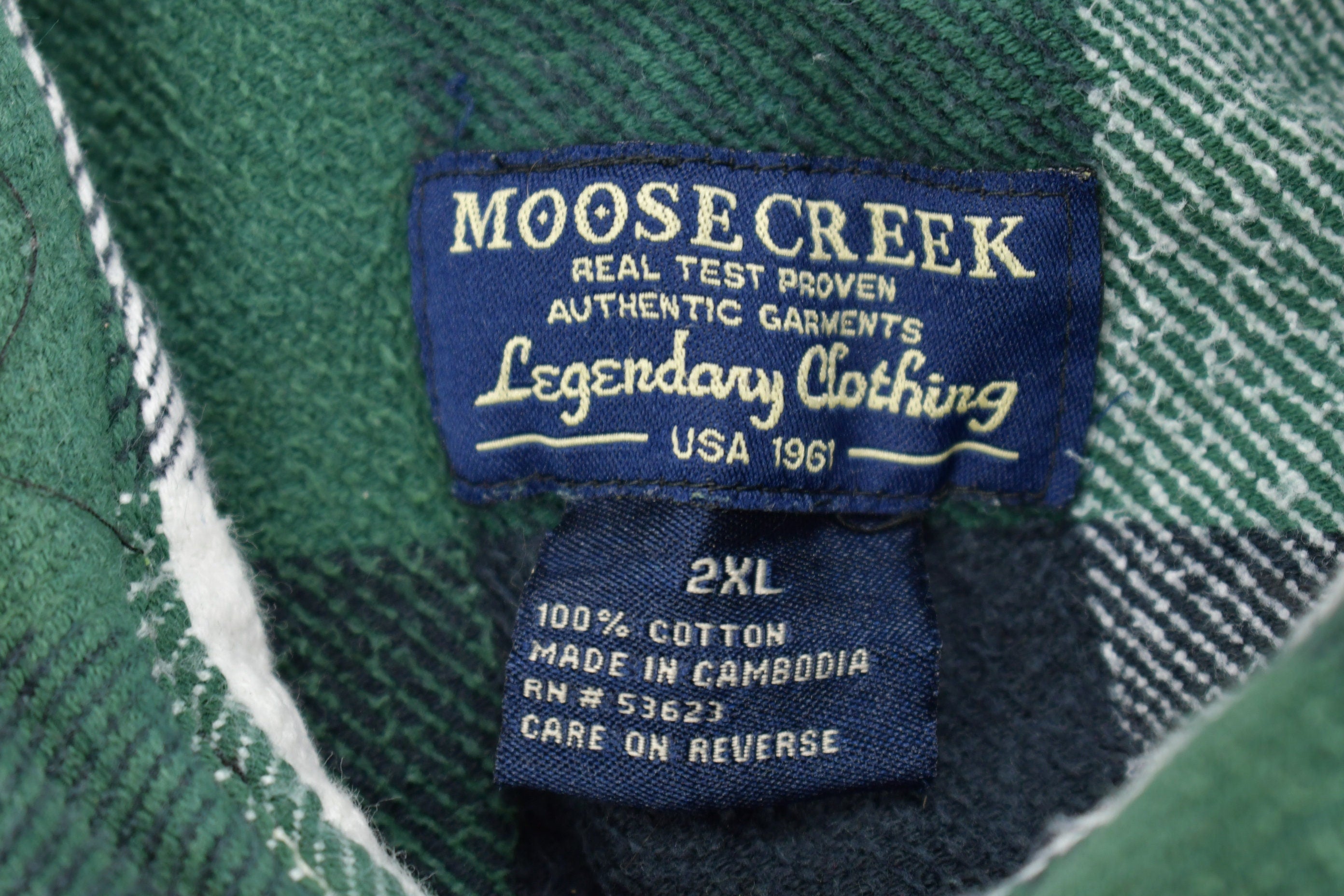 Vintage 1990s Moose Creek Plaid Flannel Button Up Shirt