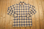 Vintage 1990s Kingsport Plaid Flannel Button Up Shirt