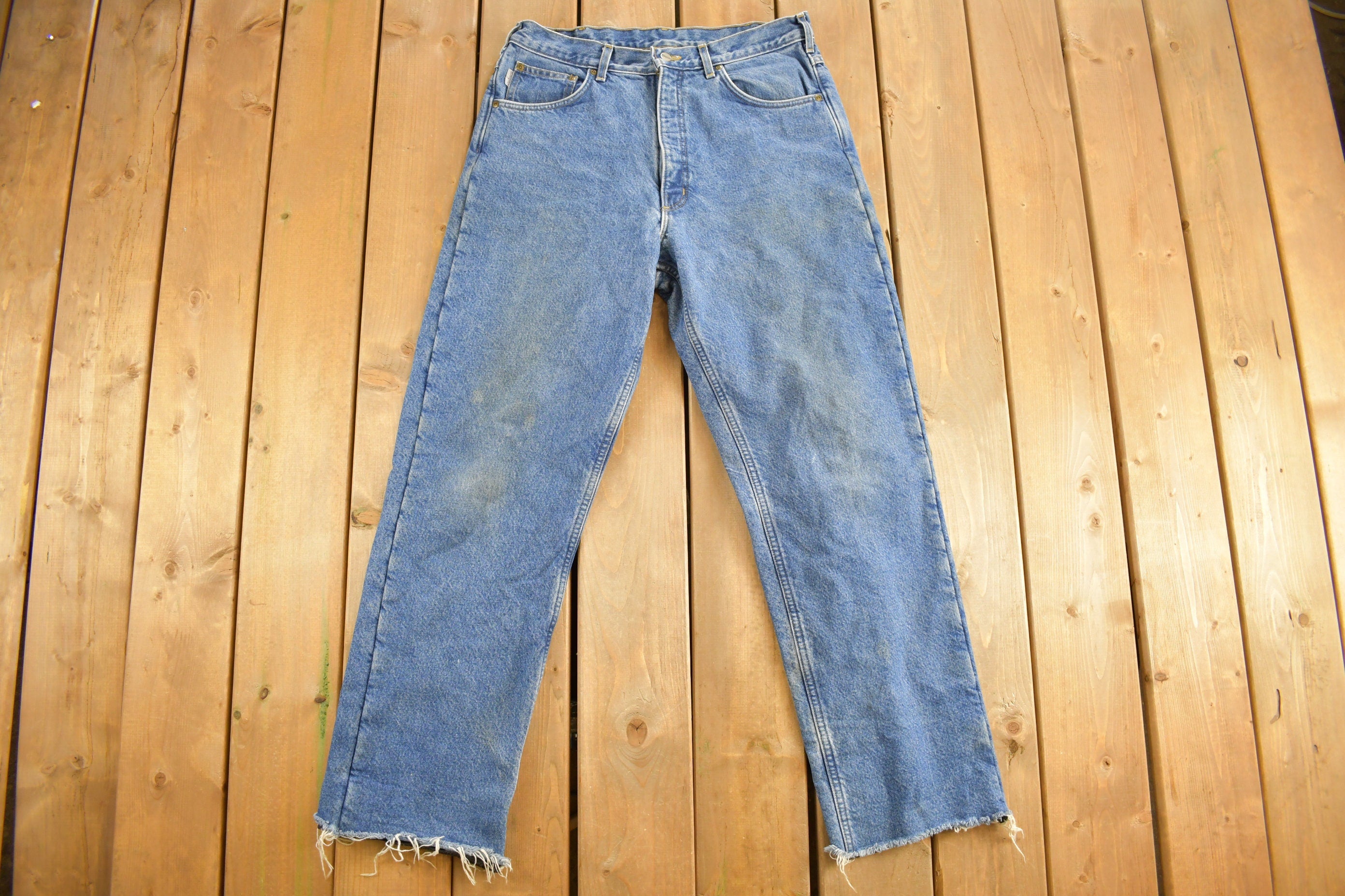 Vintage 1990s Carhartt Lined Carpenter Work Pants Size 34 x 31