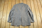 Vintage 1980s Harris Tweed Hand Woven Wool Two Button Blazer Jacket Men's Medium