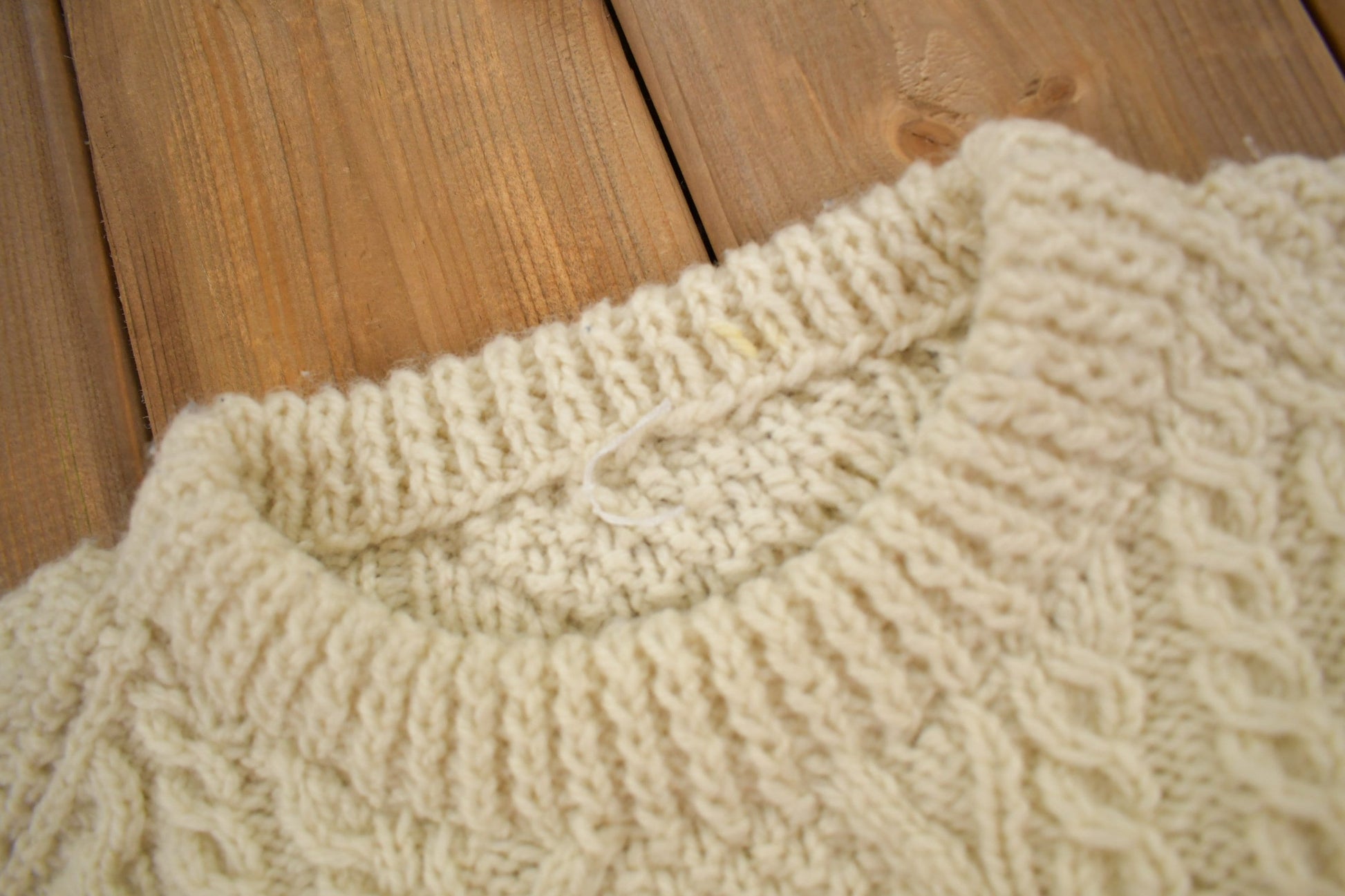 Vintage 1980s 3D Cable Knit Sweater